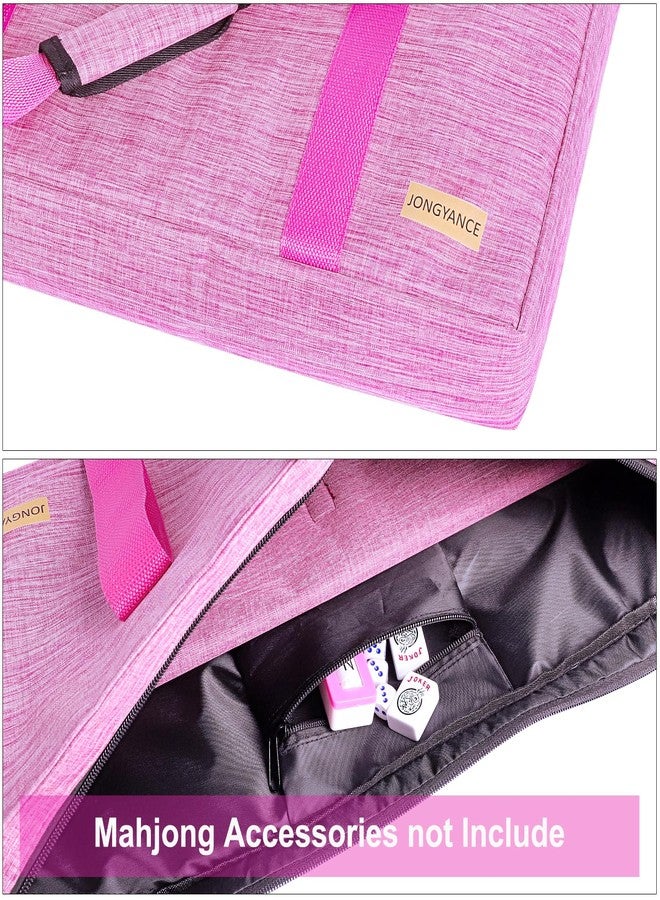 Jongyance Empty Mahjong Bag, Pink Mah-jongg Carrying Bag with Two Wrappers for American Mahjong Set (Empty Bag Only - Image 5